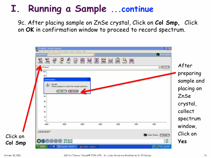 Collect spectrum for sample