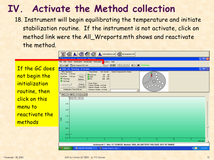 Collect spectrum for sample